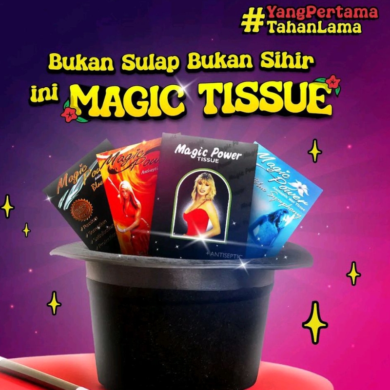 Magic Power Antiseptic Wet Tissue Tisu Magic Tahan Lama