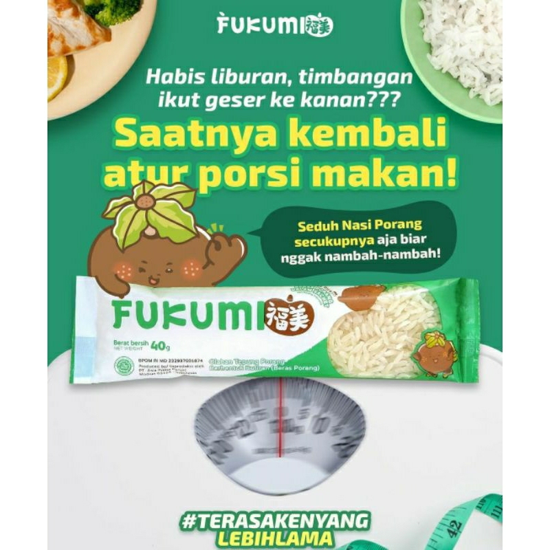 

FUKUMI Beras Porang Box Sachet - shirataki/ Konjac Rice beras diet/ beras rendah kalori