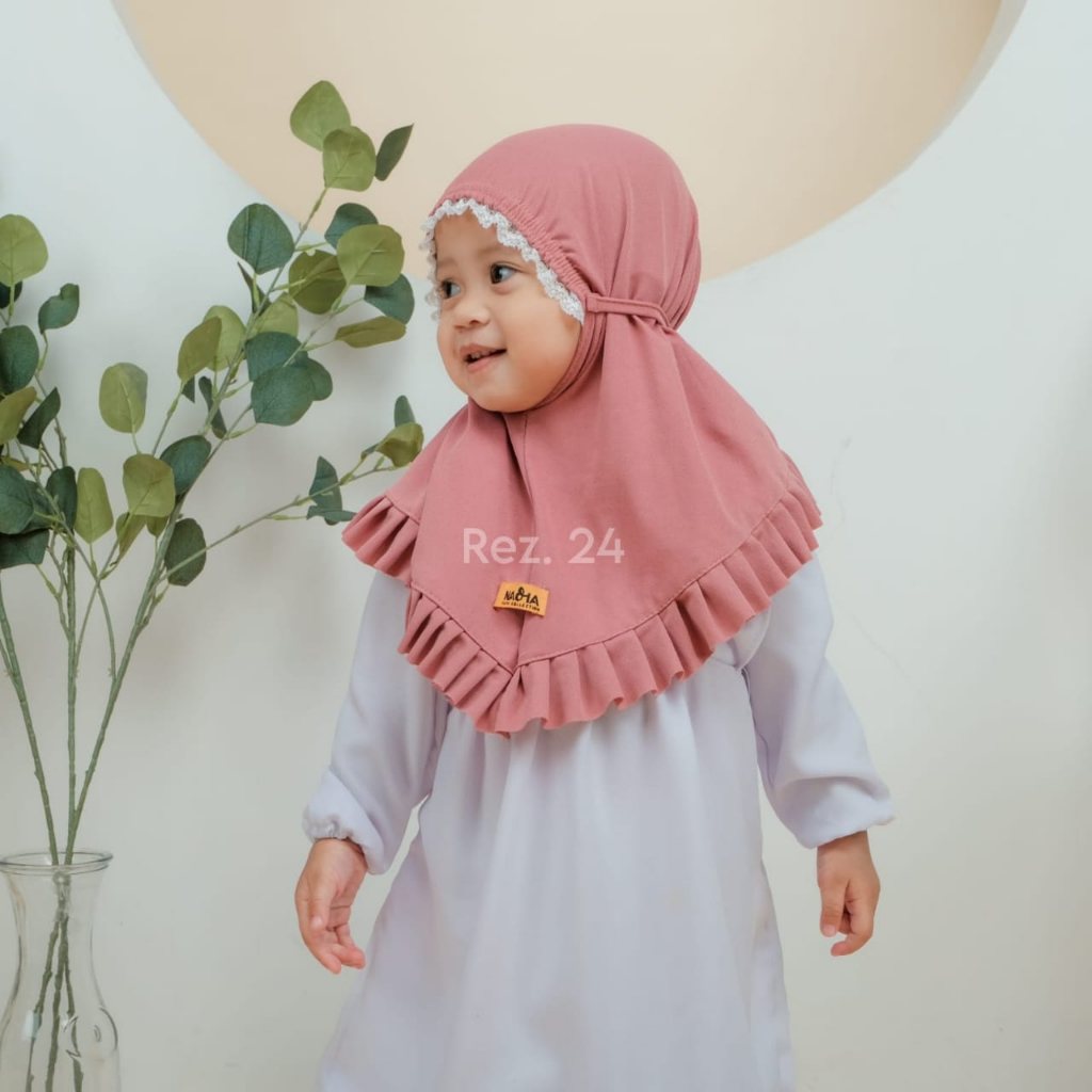 HIJAB INSTAN BABY REMPEL USIA NEW BORN - 2 TAHUN