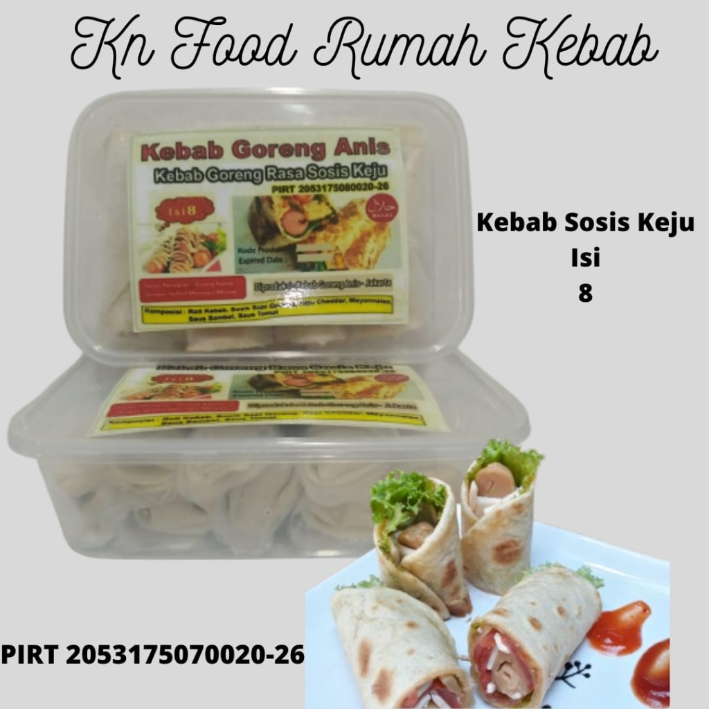 

Kebab Sosis Keju- Frozen Kebab / Kebab Frozen Rasa Sosis Keju 1 Box