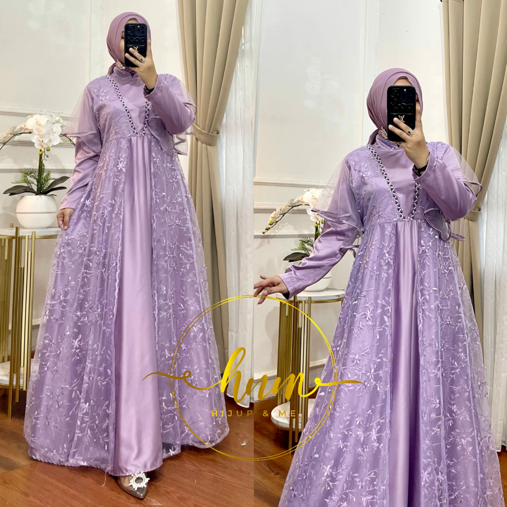 Dress Harmony Fashion Muslim Kekinian/Promo/Velvet/Busana Muslim/