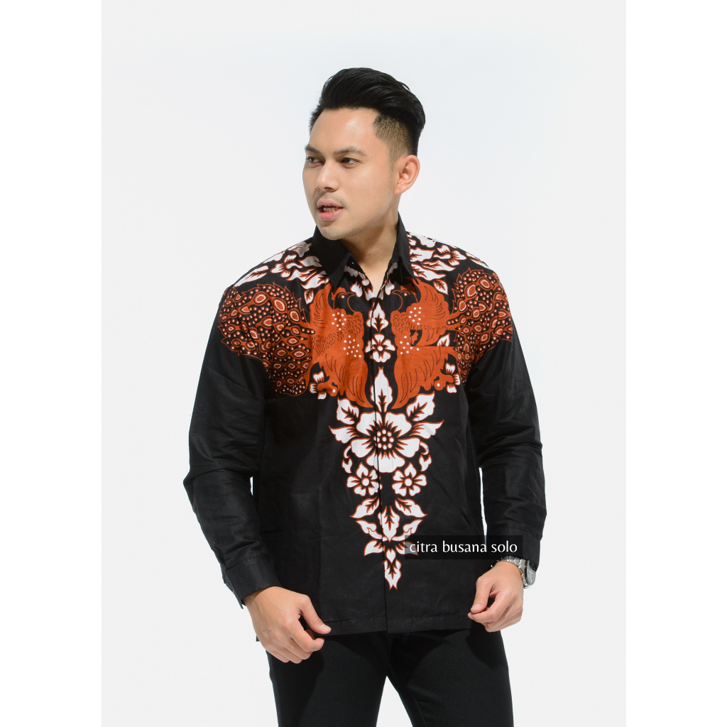 PAKUALAM SOGAN Kemeja Batik Pria Full Furing Bahan Katun Primisima