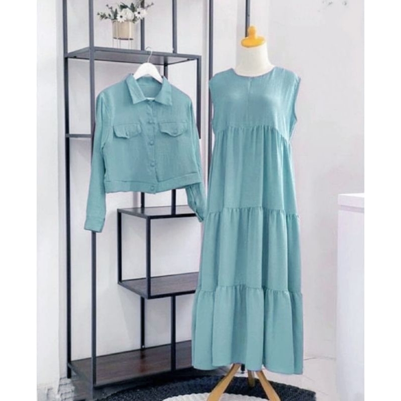 Gamis crinkel/set crinkle/dress crinkle/set iner crinkle/Gamis Andrean/Andrean maxy
