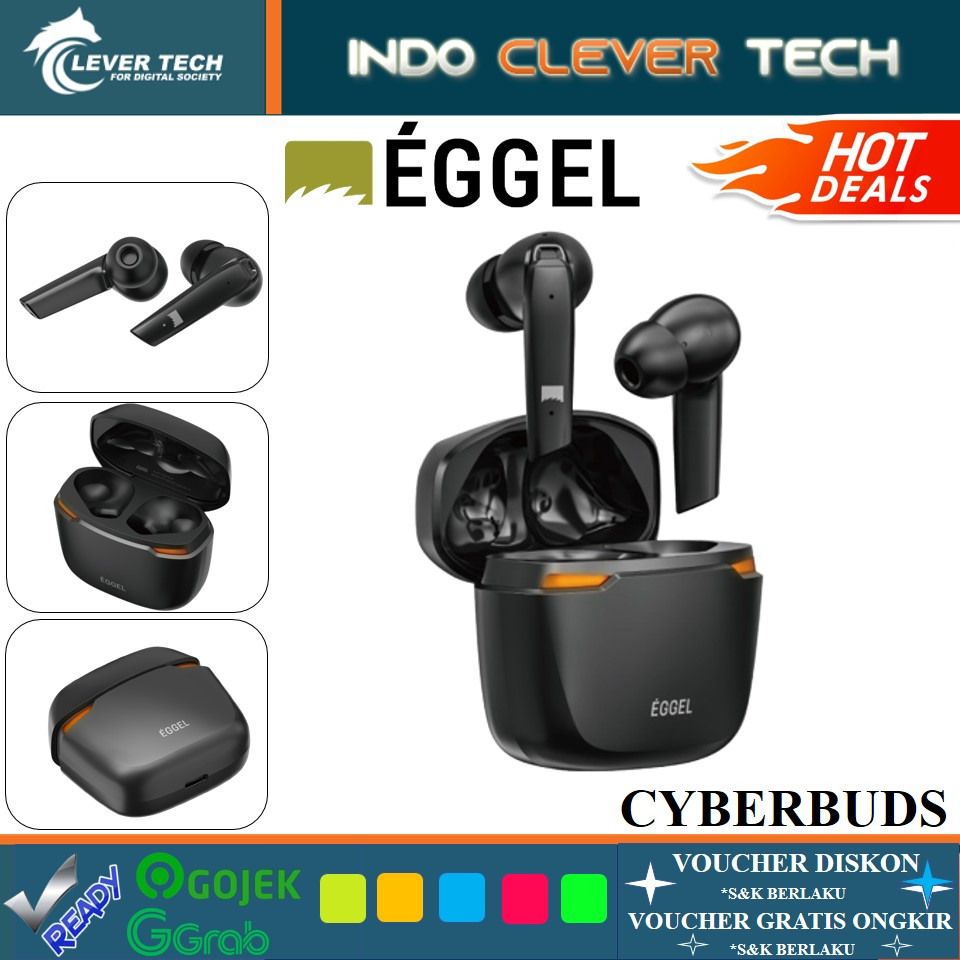 Eggel CyberBuds TWS Gaming Bluetooth Earphone with Ultra Low Latency / Eggel CyberBuds Cyber Buds TWS Bluetooth Earphone
