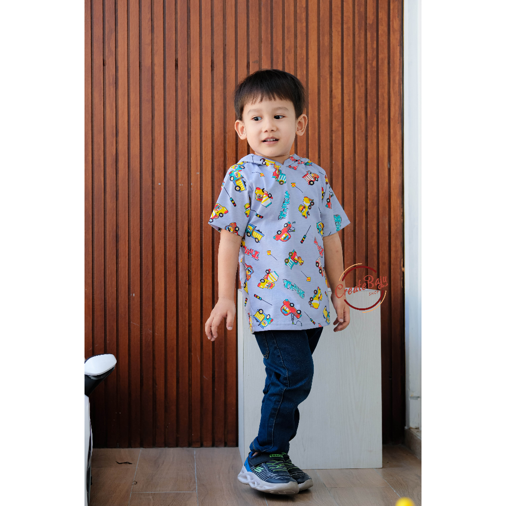 PROMO 7.7 KAOS ATASAN HOODIE ANAK BEAR TRUCK BAJU ATASAN ANAK 1-7 TAHUN