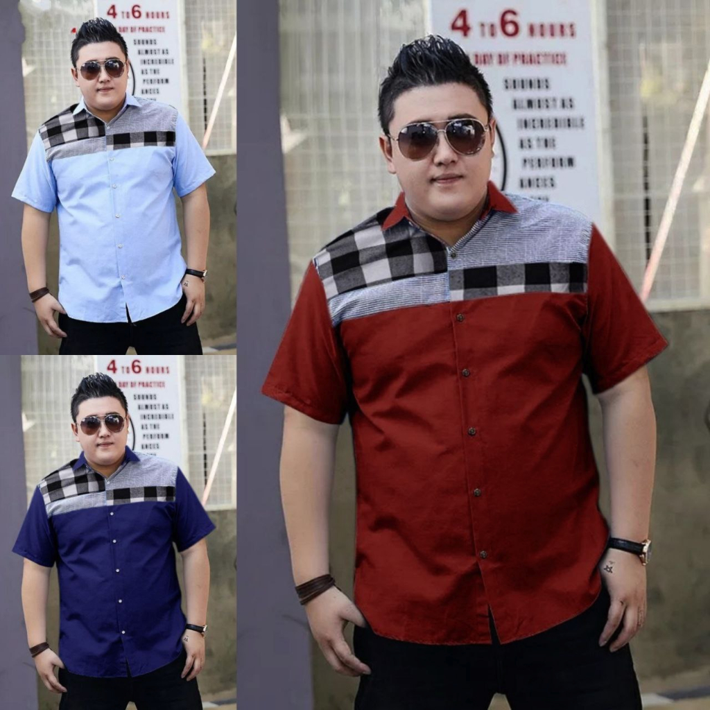 TERBARU – FASHION PRIA KEMEJA TANGAN PENDEK PRIA DIPPO XXL - JN13 - KEMEJA KASUAL COWOK BIG SIZE - A