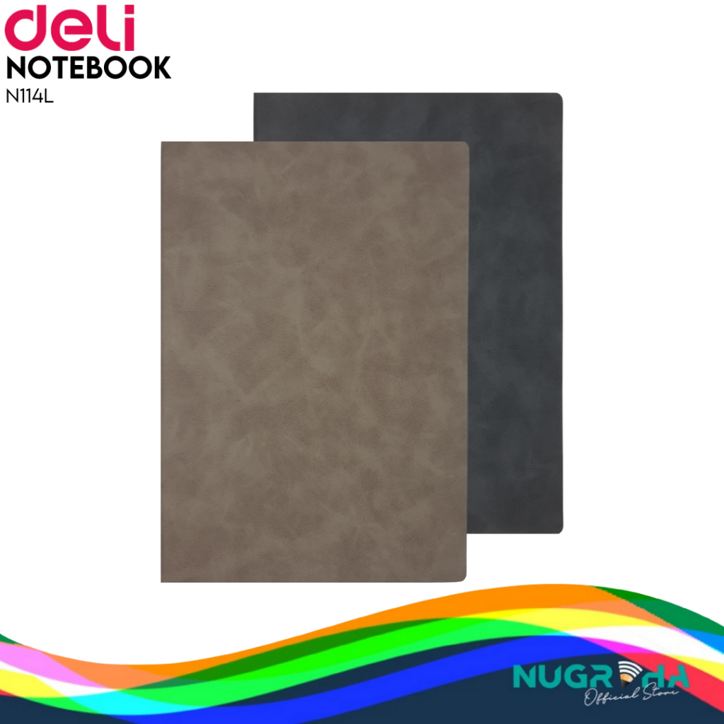 

DELI BUKU CATATAN COVER KULIT LEATHER NOTEBOOK A5 96 LEMBAR DELI N114L