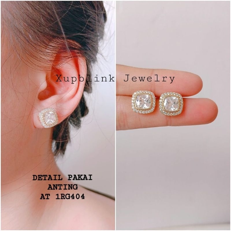 ANTING TITANIUM WANITA ANTING TINDIK WANITA ANTI KARAT MODEL IMITASI BERLIAN ANTI KARAT