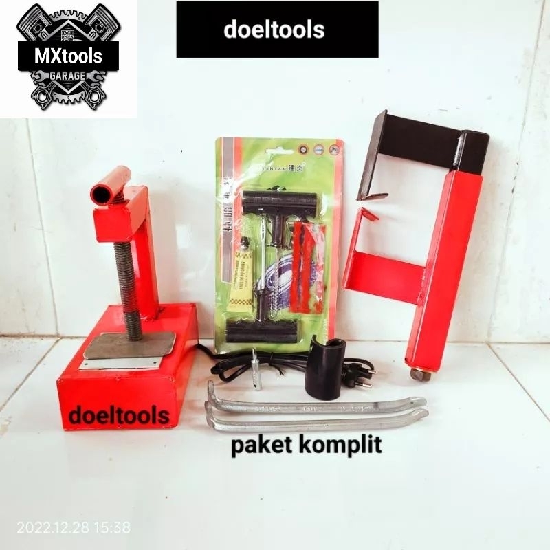 SEPAKET PROMO Alat Tambal Ban Listrik Elektrik Paling Lengkap Komplit Pres Ban tubles dan non tubles