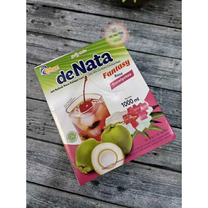 Denata Lychee Box isi (12pcs) / Jelly Bubuk Instan / Serbuk Jelly Rasa Leci