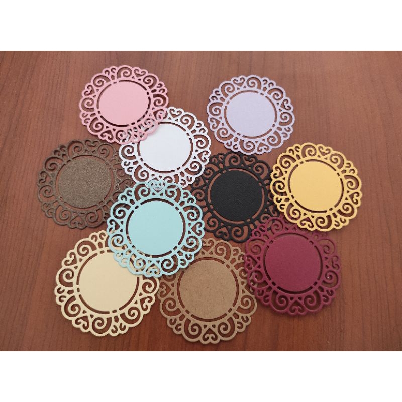 

1 set isi 5 die cut murah bentuk doilies /die cut warna murah /dies cutting /dies cut jurnaling /cut dies untuk jurnaling /scrabbook murah