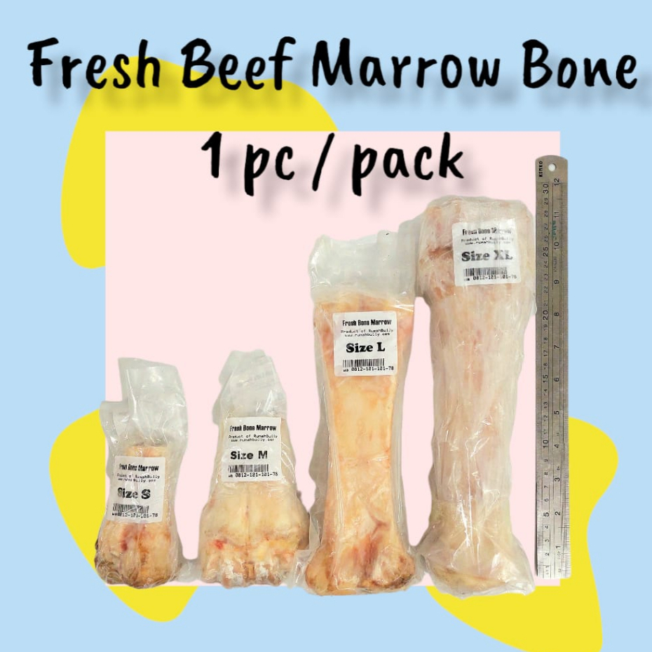 Fresh Marrow Bone / Dog Snack Treats Raw Food Tulang Sumsum Sapi Makanan Mainan Gigitan Anjing