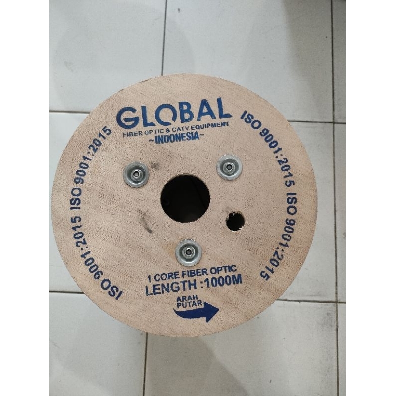 GLOBAL G657A2 Kabel FTTH Dropcore Drop core 1 core 3 Seling hasbelan 1000 meter fiber optic Drop Wire 1Core 3Seling Kawat