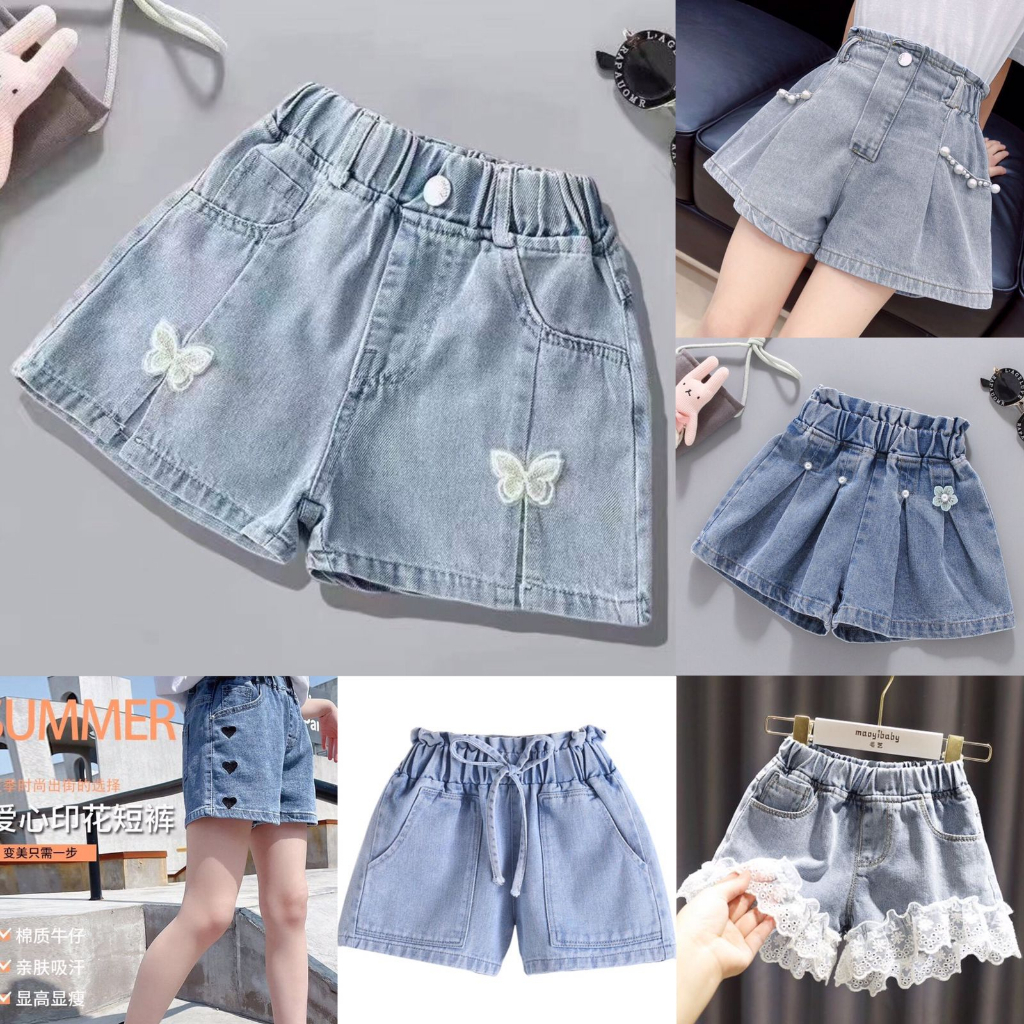 Celana pendek Jeans Anak Perempuan Import