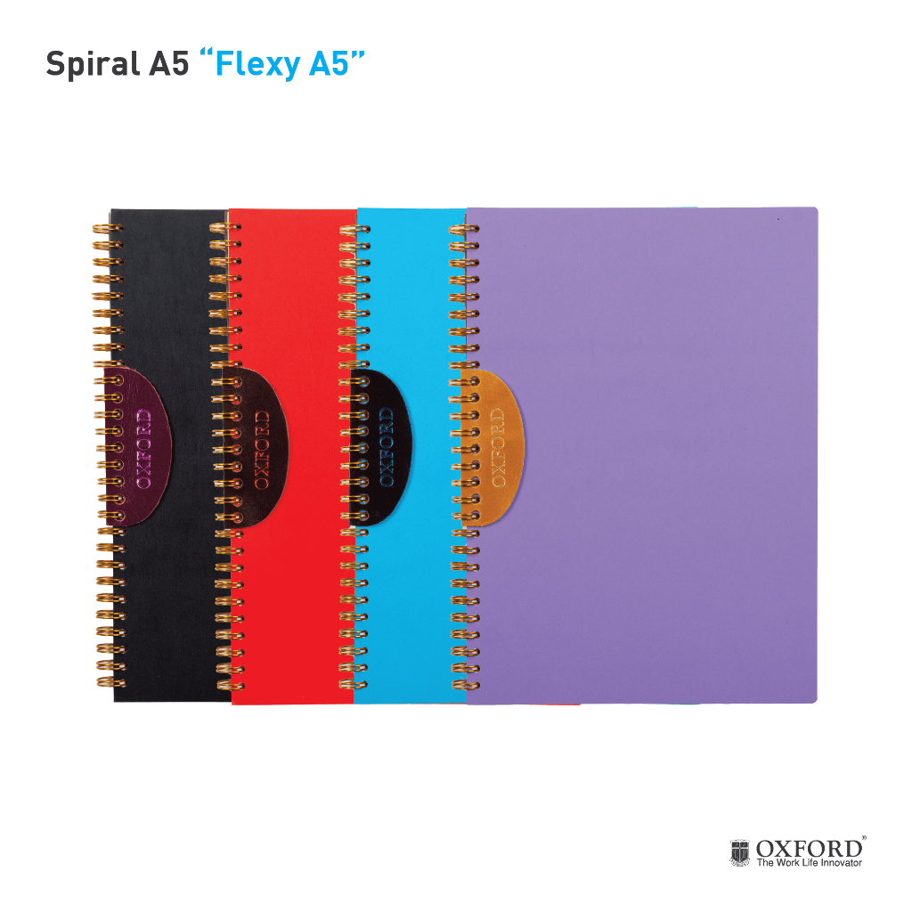 

Oxford Notebook Leather Spiral A5 - 80 Lembar dengan Wire-O Binding - Notebook Premium/Notebook A5