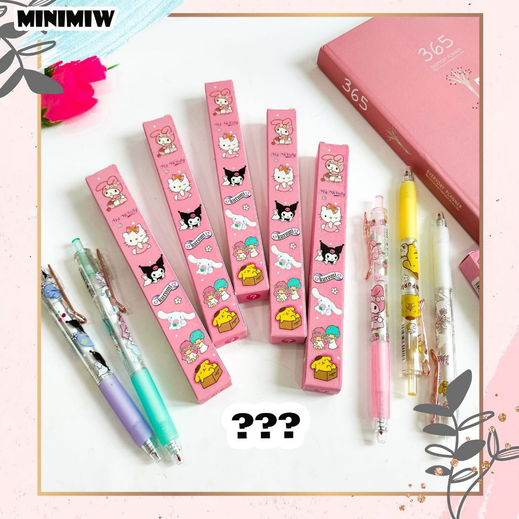 PULPEN CETEK MISTERY SANRIO MELODI PURIN LITTLE STARS KUROMI HELLO KITTY ALAT TULIS BOLPOIN UNIK IMUT MURAH PEN GEL  MISTERI KARAKTER PENA UNIK LUCU MURAH