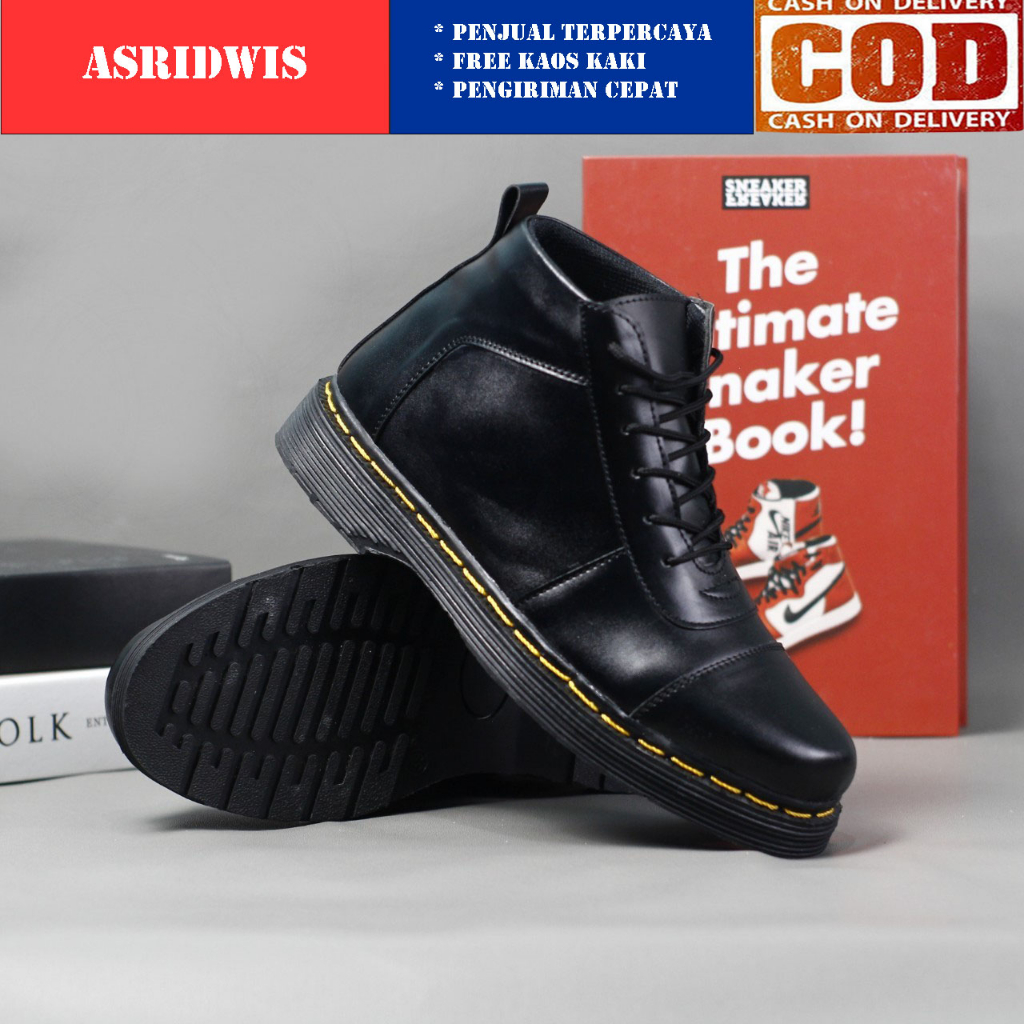 Sepatu Oxford Pria Sol Docmart Tinggi Mengkilap