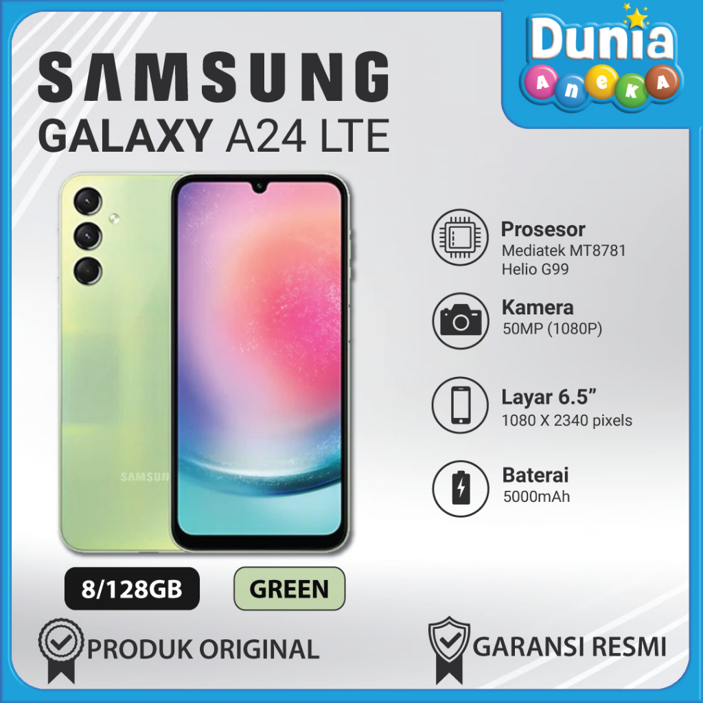 SAMSUNG GALAXY A24 8/128 GB GARANSI RESMI ORIGINAL