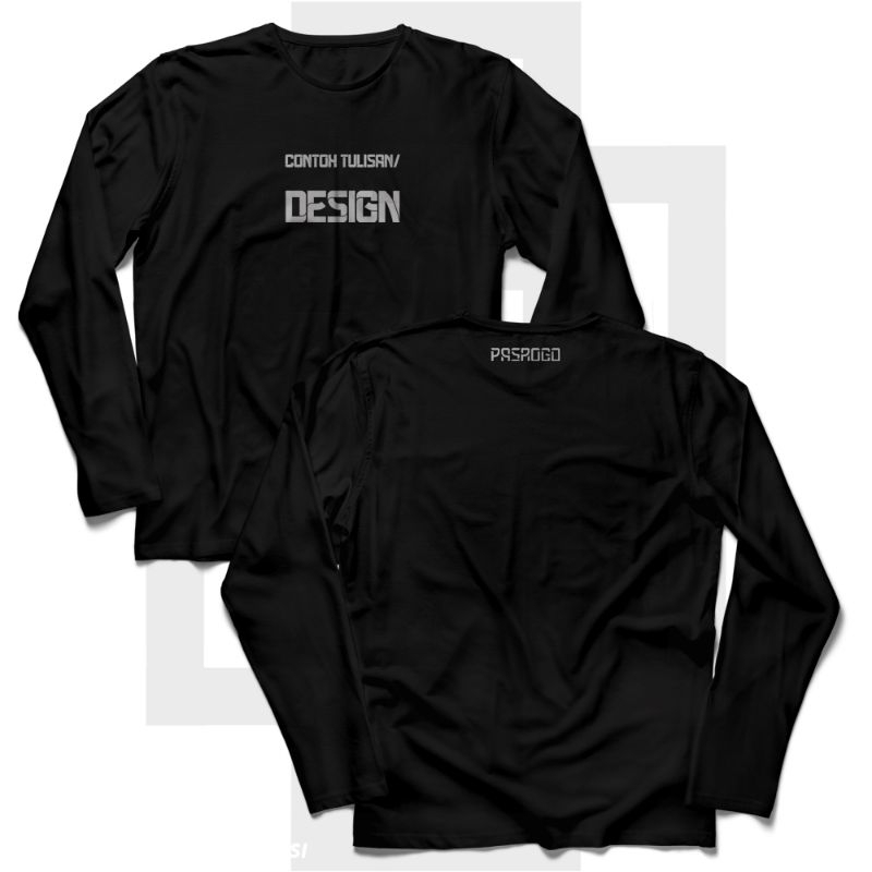 Kaos Sablon Satuan/Lusinan Lengan Panjang