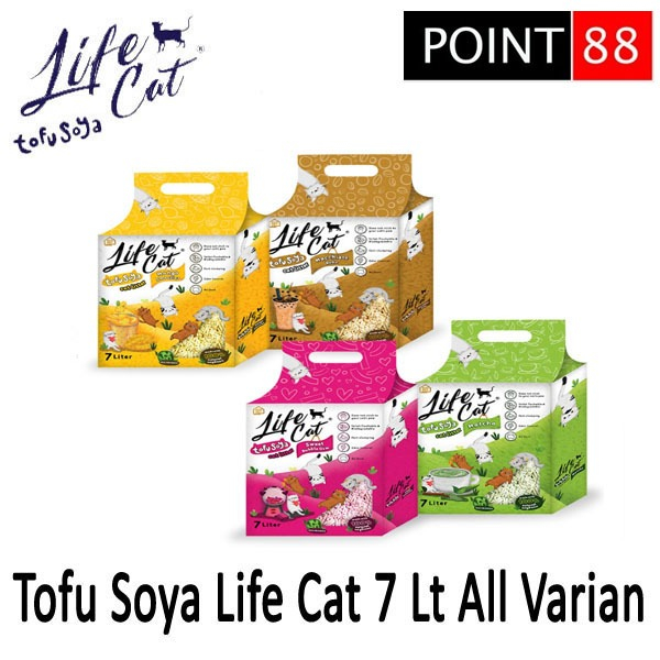 Pasir Kucing Tofu Soya LIFE CAT 7L 2.5Kg All Varian (EKSPEDISI)