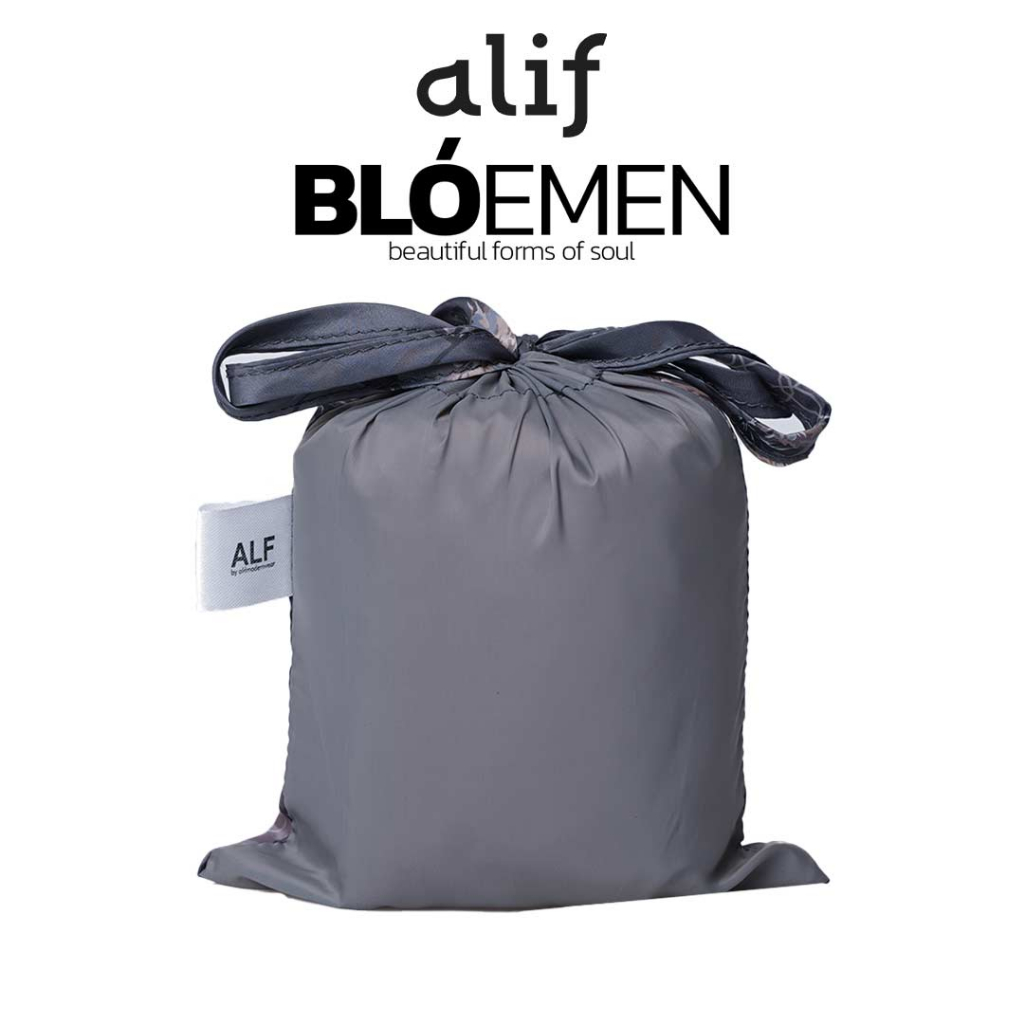 ALIF MUKENA MINI MOTIF PARASUT PREMIUM KOREA TRAVEL - CAMELIA IN ULTIMATE GREY ( MKN-202 )