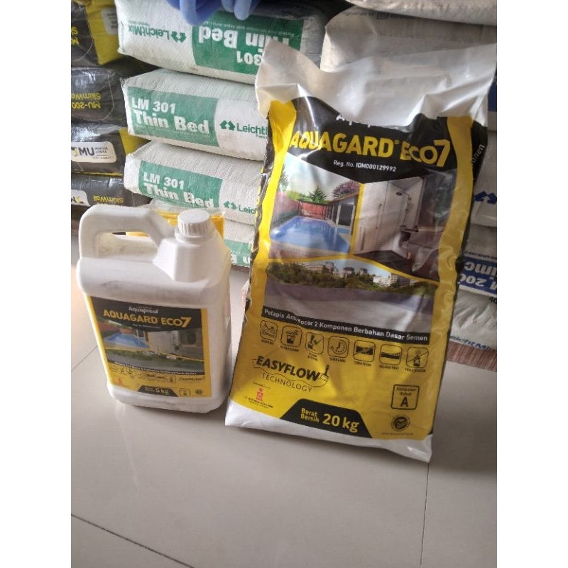 Aquagard eco7 pelapis anti bocor 2 komponen khusus expedisi aquaproof sika 25 kg