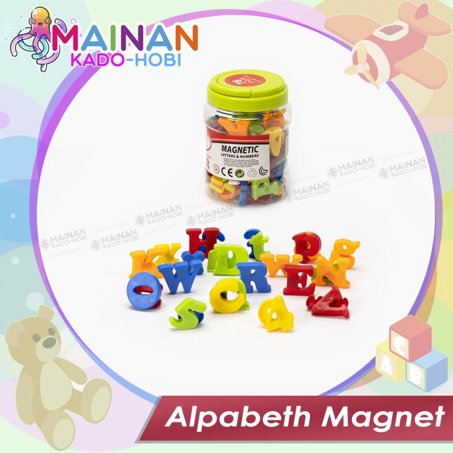 KADO LEBARAN IDUL FITRI MAINAN ANAK EDUKASI BELAJAR HURUF ALPHABET MAGNET