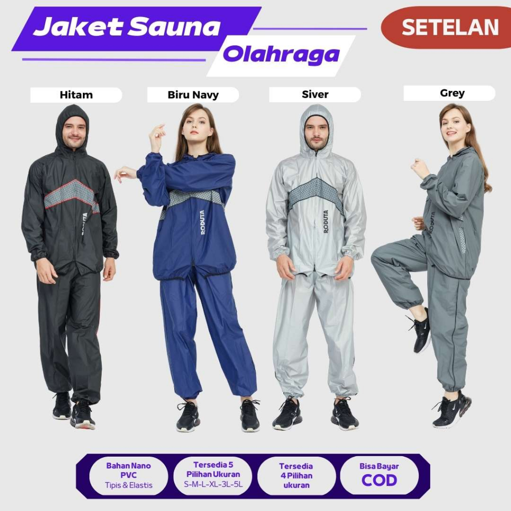 Baju Jaket Sauna JOGGING Setelan Olahraga Ukuran Kecil Jumbo
