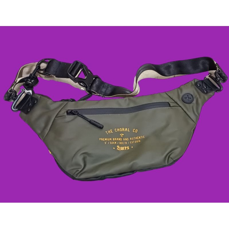 Choral Vegas Waist bag / Tas Pinggang / Big Compartment Dan 2 Side