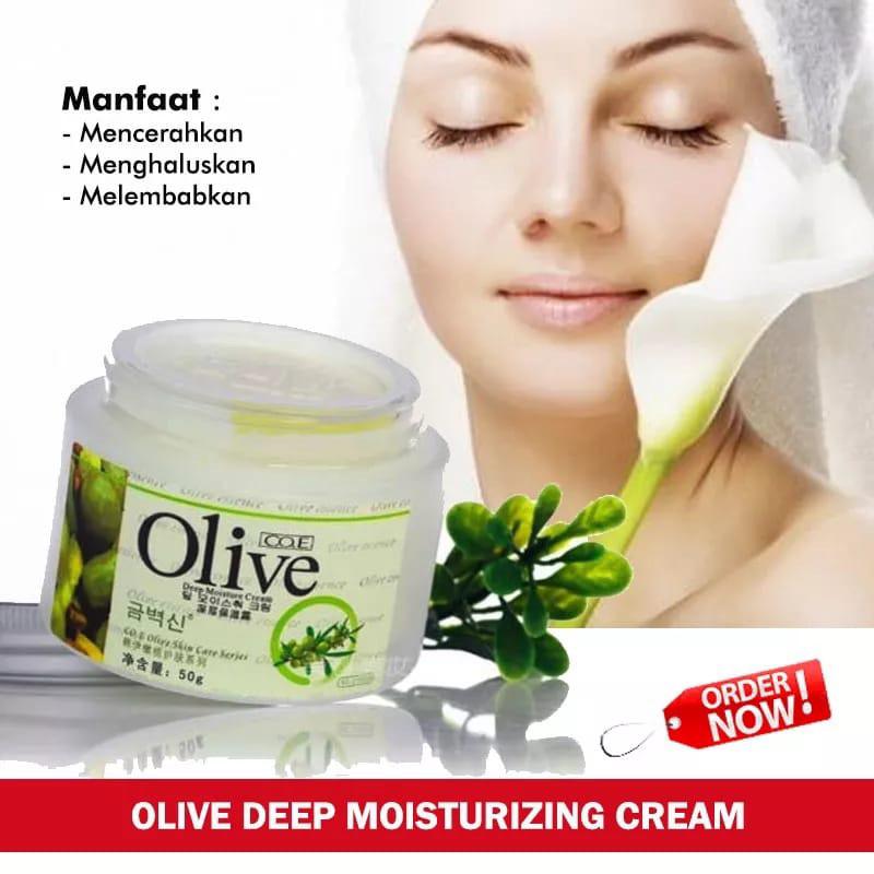 GRATIS ONGKIR COD MEDAN TERMURAH OLIVE CO. E DEEP MOUISTURE CREAM MENCERAHKAN/MELEMBABKAN KULIT