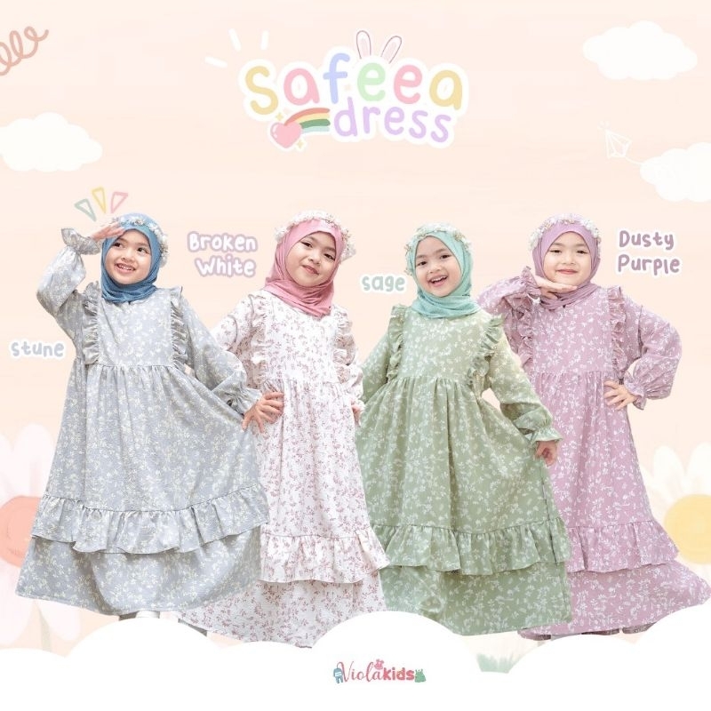 Violakids Safeea Dress - Gamis anak | Baju Muslim anak