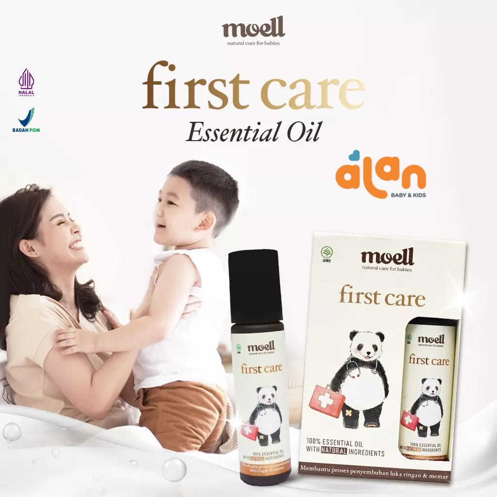 Moell Fisrt Care Natural Essential Oil 8ml - Untuk Luka Memar &amp; Bengkak