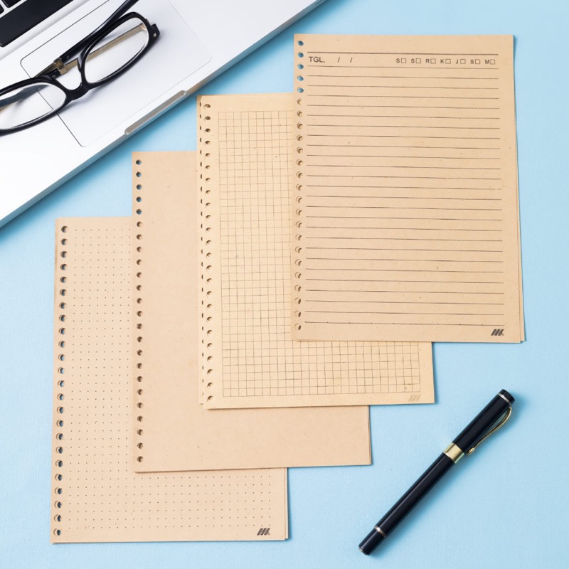 

kertas Refill Isi Ulang Kertas Notebook A6 / bookpaper A5/ brownpaper A4