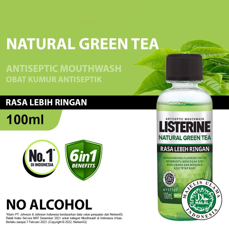 LISTERINE Mouthwash Obat Kumur Antiseptik No Alcohol