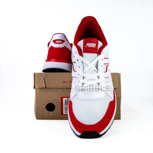 {MixaStore} Sepatu Casual Piero Rusher White Red P21042 Original BNIB - 39 Murah