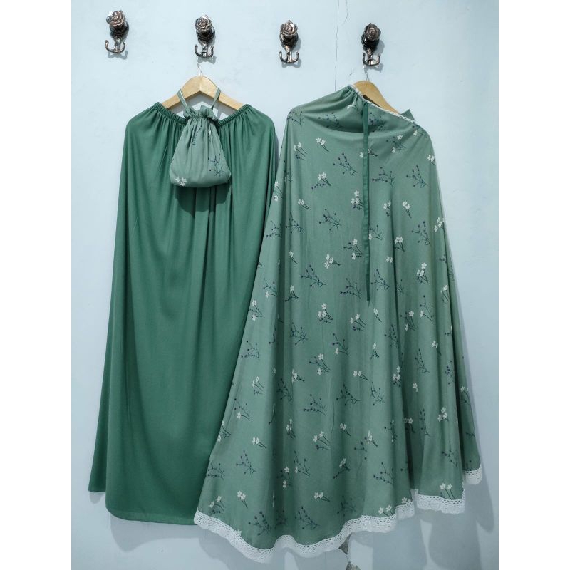 Mukena Rayon dewasa.jumbo Ditsy free tas