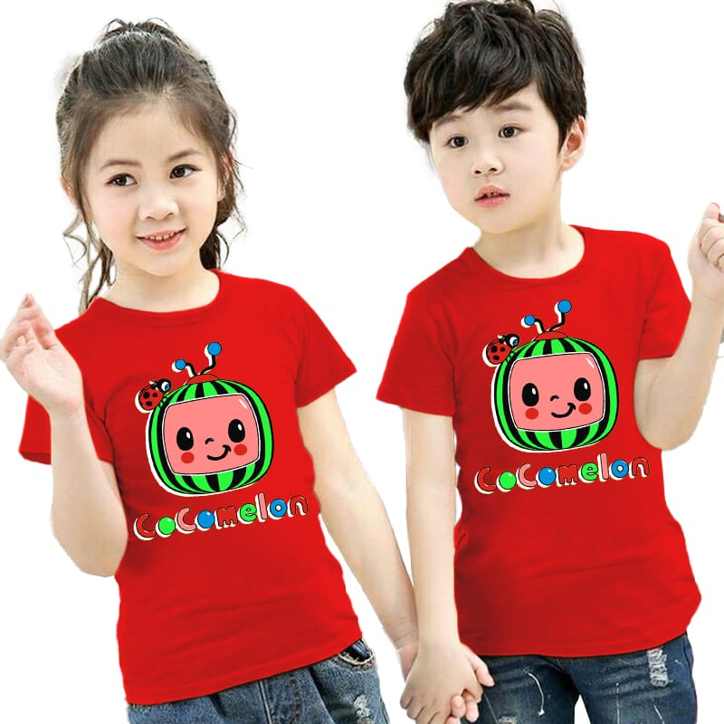 kaos anak anak motif cocomelon atasan