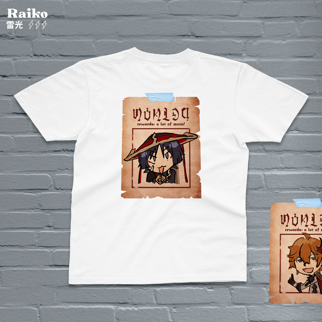 Baju Kaos Genshin Impact - Wanted Poster