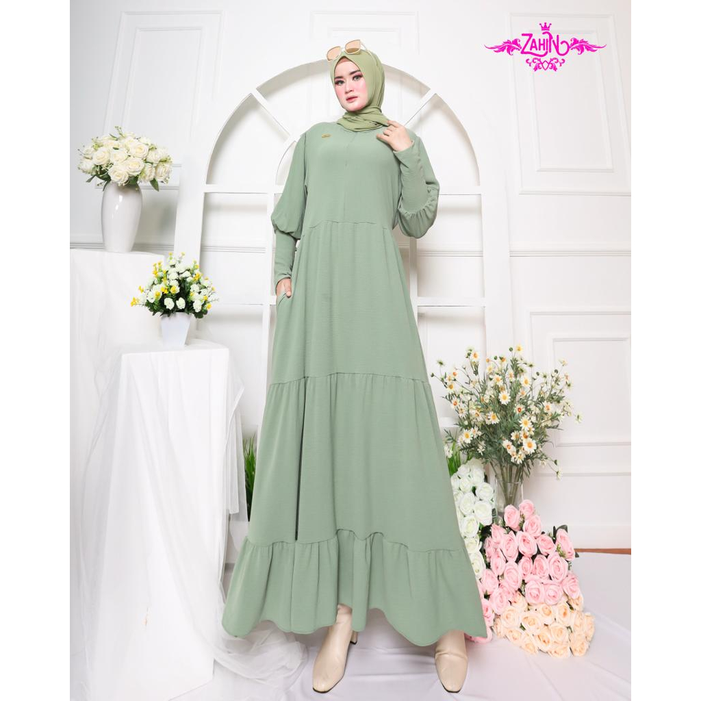 GAMIS POLOS HANITA ZAHIN DAN REYSA SALUR CRINGKLE PREMIUM MODEL TERBARU VIRAL trendy wanita fashionable wear SIMPLE SYARI