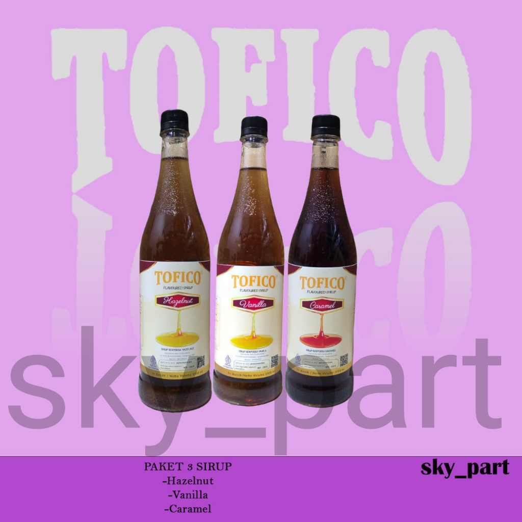 

Paket Sirup Tofico Hazelnut Caramel Vanilla Tofico Syrup