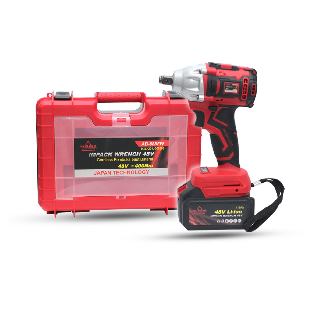 Kualitas TERJAMIN !! YUKIDO 88V 2 BATERAI Mesin Impact Wrench 48V + SUNC TOOLS Chuck Bor MESIN INPEK SUNC IMPACT WRENCH