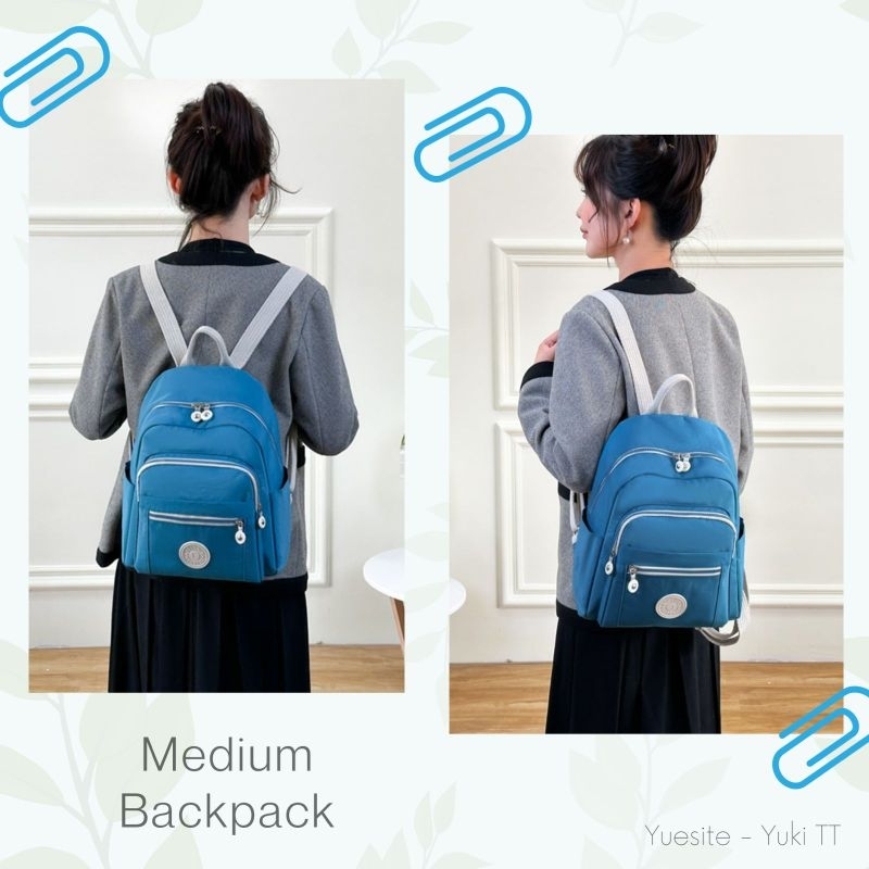 YUESITE YUKI TT TAS RANSEL WANITA MEDIUM BACKPACK IMPORT POLOS KOREA MURAH