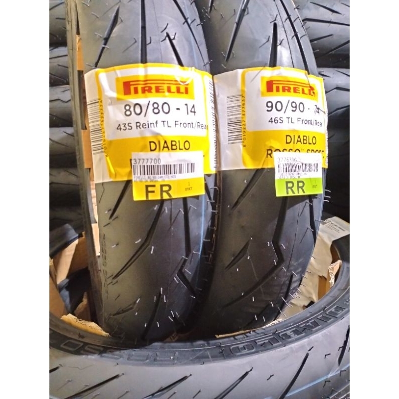 pirelli diablo rosso sport uk 80/80-14 & 90/90-14