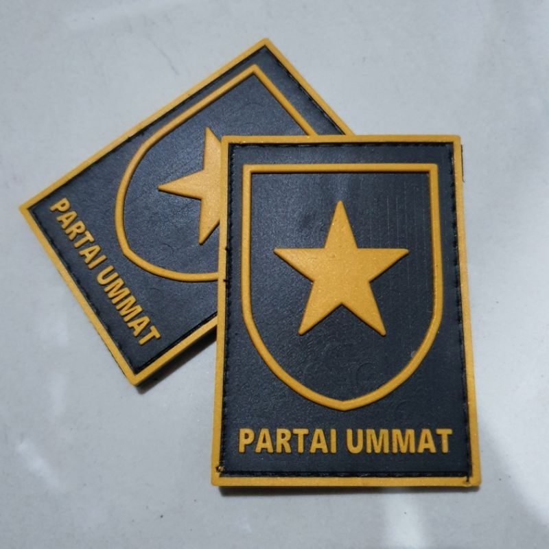 patch rubber logo partai ummat - tempelan emblem karet