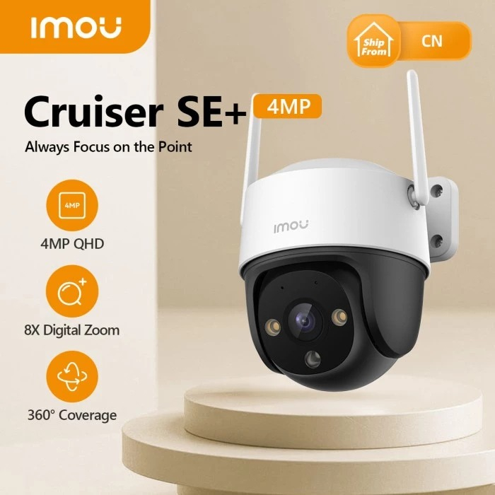 IPC-S41FEP IMOU Cruiser SE+ 4MP Outdoor Smart Auto Tracking Camera CCTV 360°