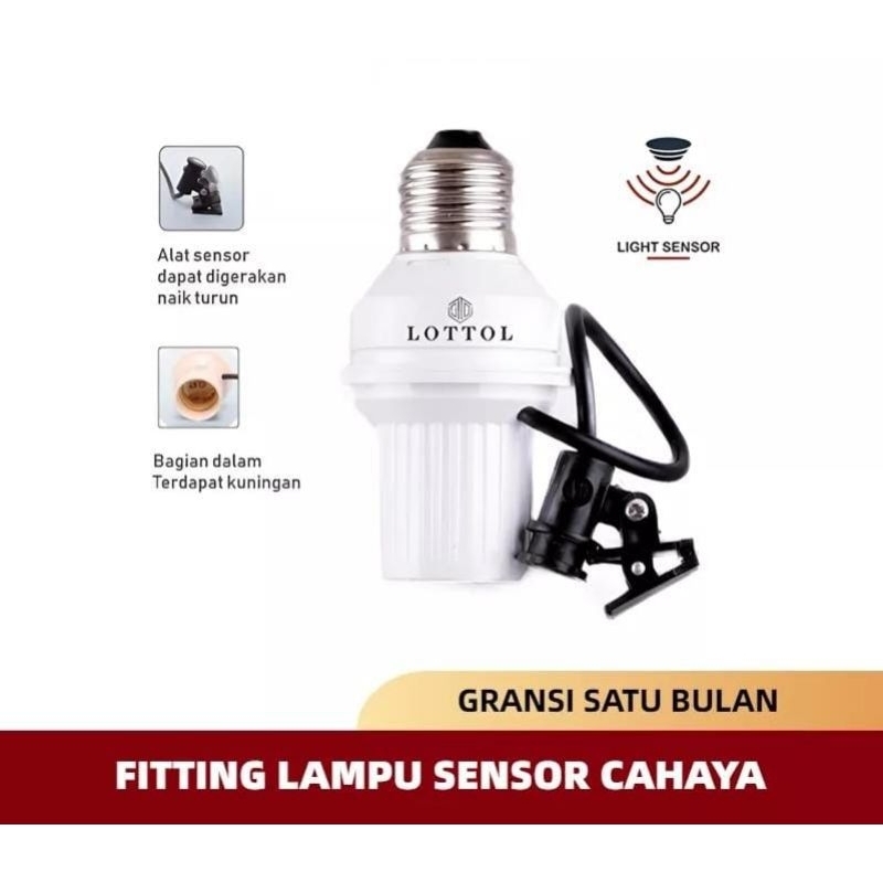 fitting sensor gelap fitting sensor cahaya otomatis nyala ketika gelap fitting lampu fitting bohlam