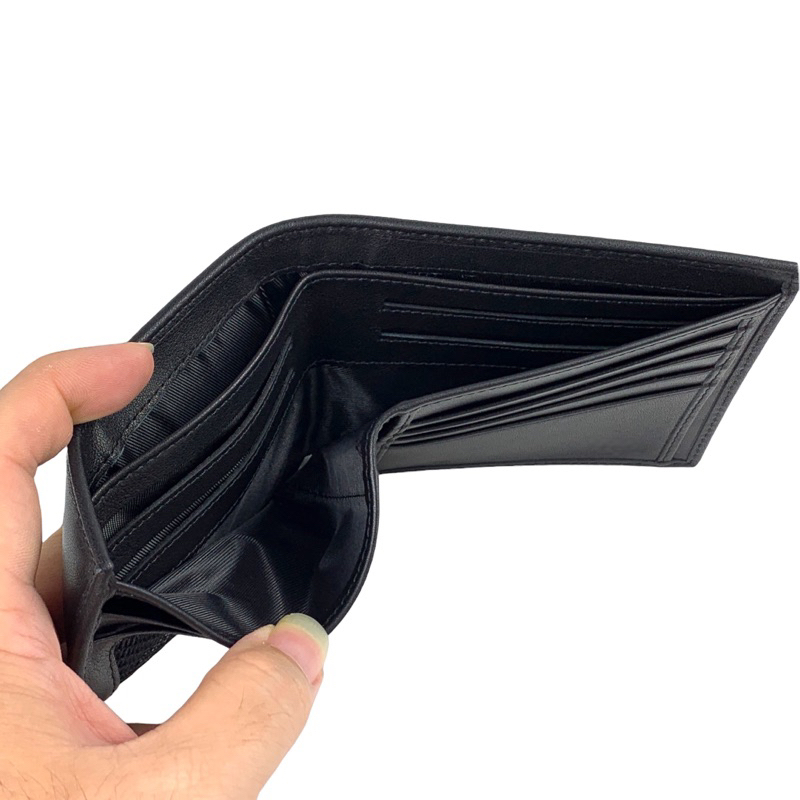 DOMPET PRIA KULIT ASLI KOMBINASI NYLON LEMBUT MIRROR
