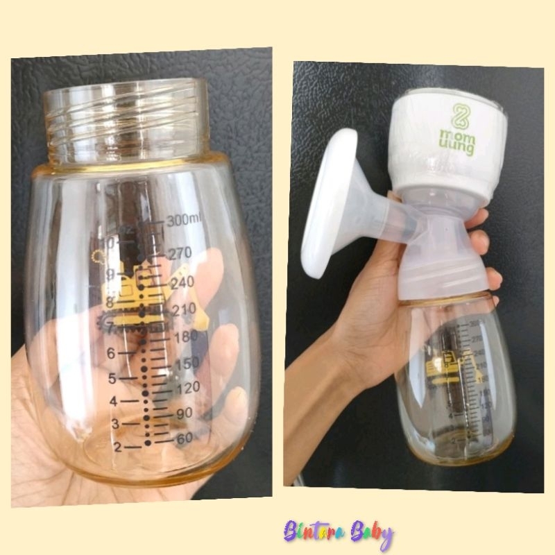 Sparepart POMPA ASI MOM UUNG / Botol Untuk Corong Pompa Asi MomUung Mom Uung Kapasitas Besar 300ml