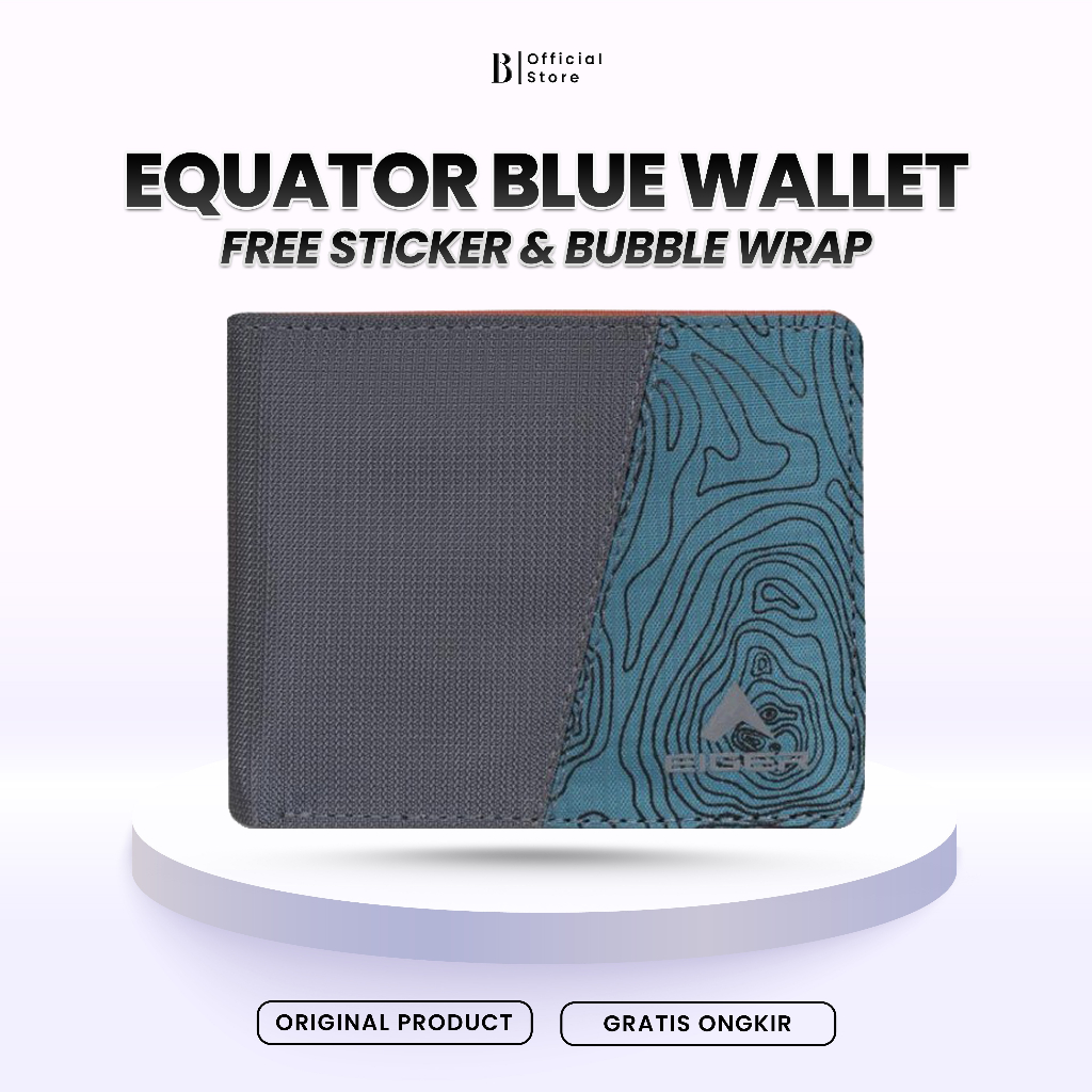 Dompet EIGER Wallet Equator Blue Grey Lipat Pria Wanita