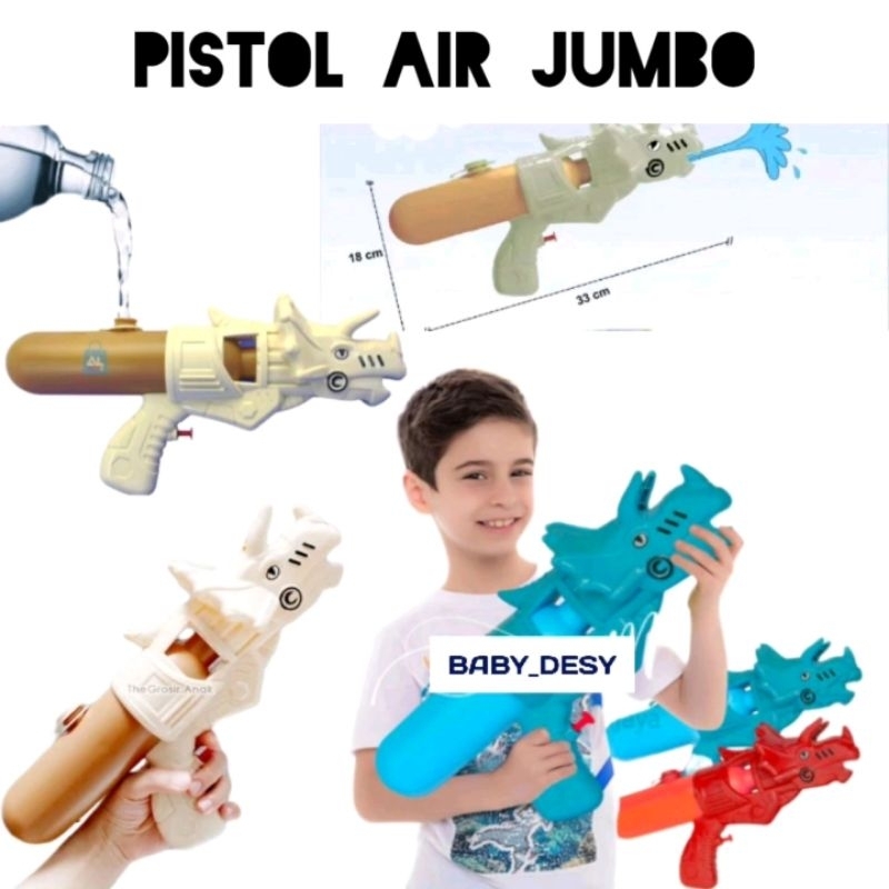 MAINAN TEMBAK AIR JUMBO / MAINAN PISTOL AIR KARAKTER BESAR / WATER GUN DINOSAURUS